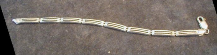 Sterling Italian Designer Bar Link Bracelet Italy Unisex