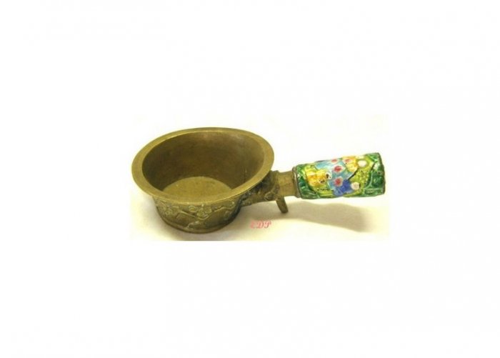 Champleve Enamel and Brass Chinese Asian Silk Coal Iron