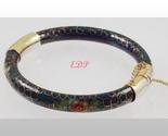 Chinese Enamel Cloisonne Enamel Hinged Bangle Bracelet