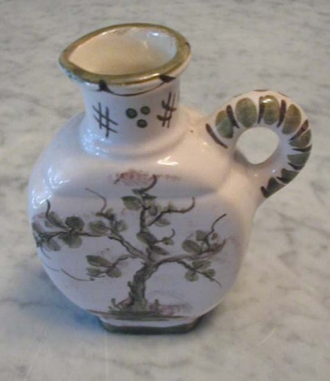 Hand Painted Tree Pitcher Decanter Jug Germany Pottery