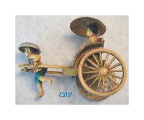 Celluloid Rickshaw Coolie Umbrella Lady Asian