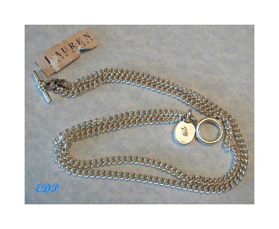 Ralph Lauren Double Curb Link Chain Necklace MWT