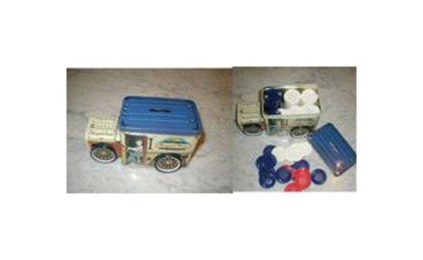 Tin Cherrydale Farms Truck Bank Poker Chips Casino