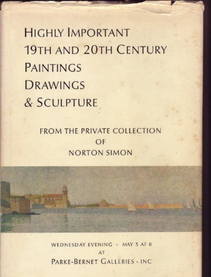 1971 Sotheby Auction HC Book Norton Simon Paintings