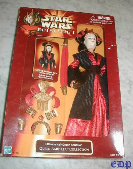Queen Amidala Ultimate Hair Figurine Doll MIB STAR WARS