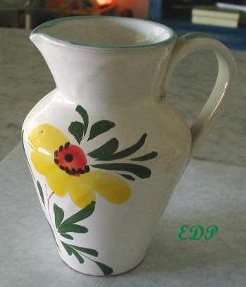Italian Hand Painted Milk Jug Pitcher Italy