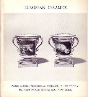 Dec. 17, 1975 EUROPEAN CERAMICS Sotheby Auction Catalog