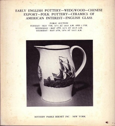 1974 Sotheby Auction Catalog English Pottery Wedgwood