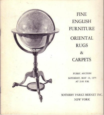 May 1975 Sotheby Auction Catalog English Furniture Rugs