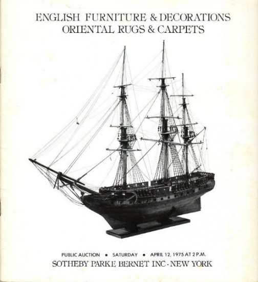 1974 Sotheby Auction Catalog English Furniture Rugs