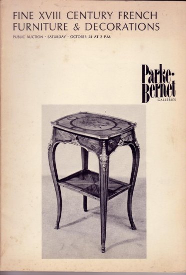 1970 Sotheby Auction Catalog 18C French Furniture