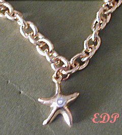Star Fish Charm Bracelet Rhinestone