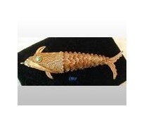 Filigree Scent Box Articulated Fish Charm SILVER 3"