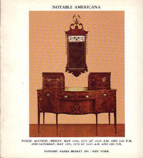 Notable Americana Sotheby May 10,1974 Auction Catalog