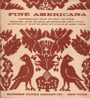 Fine Americana May 1975 Sotheby Auction Catalog
