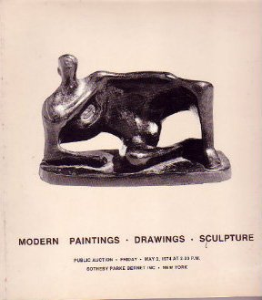 Modern Paintings Sculpture 1974 Sotheby Auction Catalog