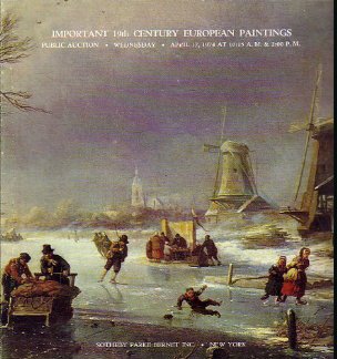 19C European Paintings 1974 Sotheby Auction Catalog