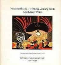 19-20C Old Master Prints Prints Sotheby 1975 Auction Catalog
