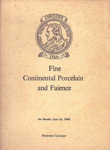 Capt. E.G. Spencer-Churchill Porcelain & Faience Christie's 1965 Catalog
