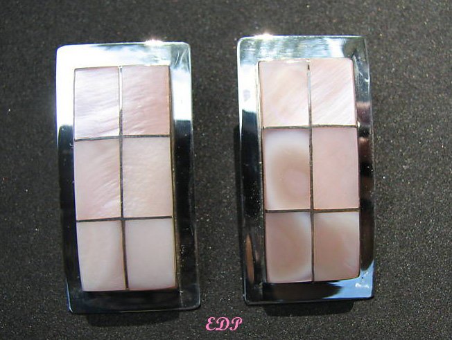 Teme Mother of Pearl and Sterling Silver Earrings Designer