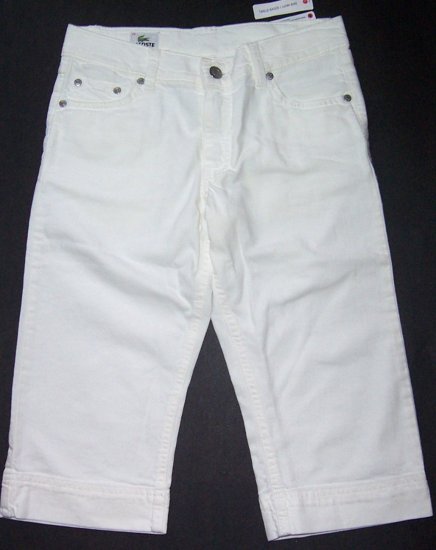 LACOSTE White Bermuda Shorts Junior Sz. 34/2