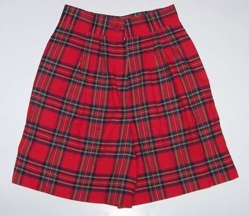 FUNTASIA TOO Red Plaid Walking Shorts/Skort Girls Sz. 8