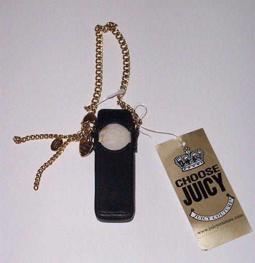 JUICY COUTURE Black Leather iPOD Shuffle Case