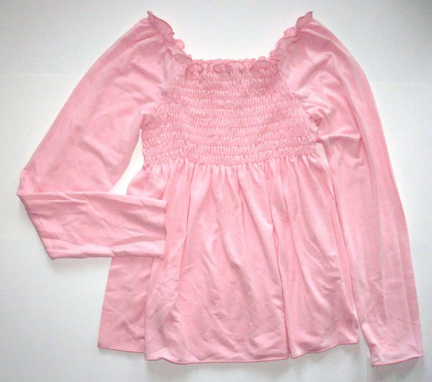 LIBY BLEU Pink Cotton Knit Babydoll Top Girls L~12/14