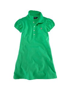 RALPH LAUREN Green Polo Dress - Girls 4