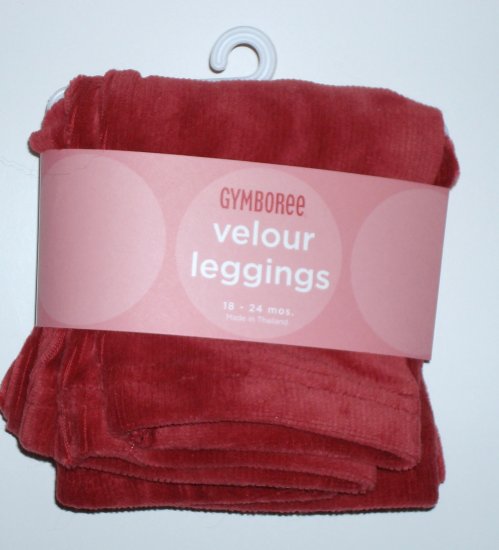 GYMBOREE Red Velour Leggings HOLIDAY 07 Girls18~24 Mos.