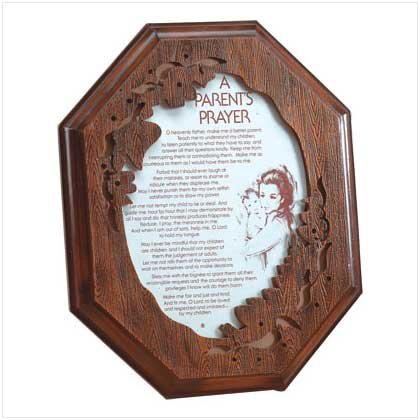 CHILD AND PARENT PRAYER PLAQUE