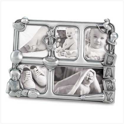 Pewter Baby Collage Frame