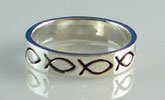 Silver Icthus Ring