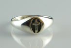 Embossed Cross Ring