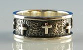 Mens Cross Band Ring