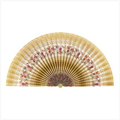 French Floral Decorative Fan