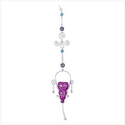 PURPLE HUMMINGBIRD FEEDER