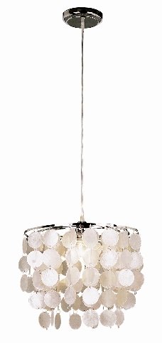 Trans Globe Capezio Shell Chrome Hanging Pendant MDN-563