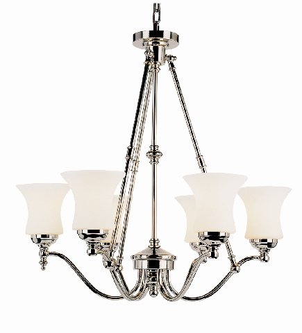 Trans Globe Polished Chrome 6 Light Chandelier 7546PC