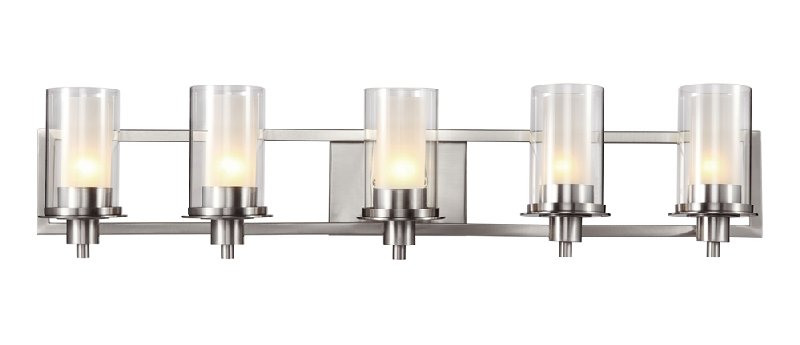 Trans Globe Transitional Brushed Nickel 5 Light Bathroom Vanity 20045