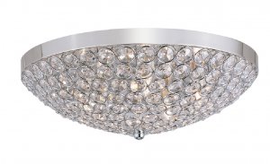 Trans Globe Jeweled Crystal 16" FlushMount Ceiling Light MDN-1097