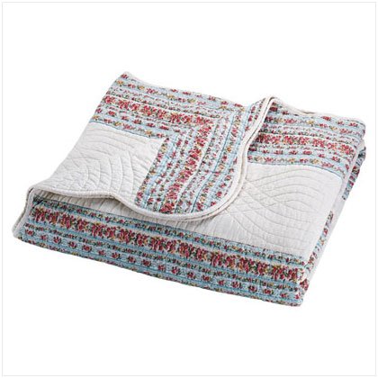 Blue Floral Quilt Cover - D