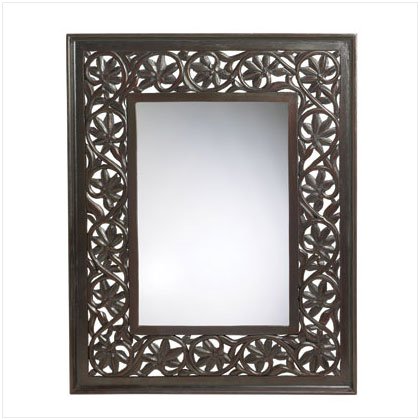 Carved Leaf-Motiff Mirror - D