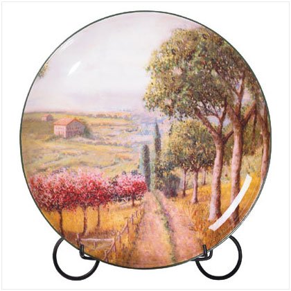 Tuscan Countryside Ceramic Plate - D