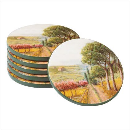 Tuscan-Inspired Coaster Set - D