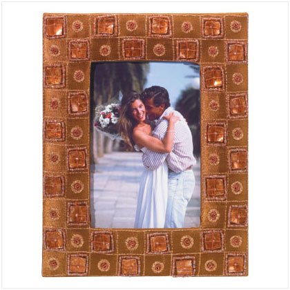 Brown Bejeweled Photo Frame