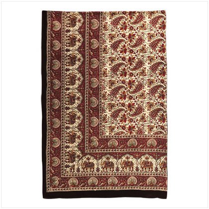 Burgunday Indian-Inspired Throw - D