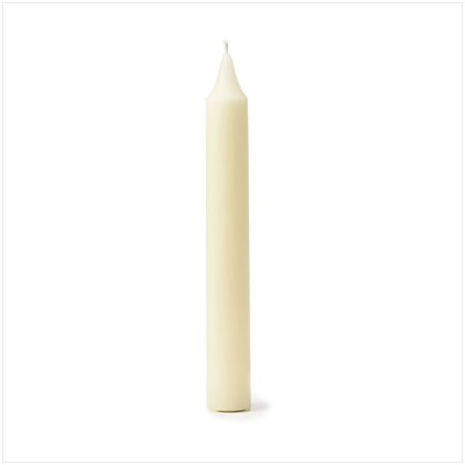 12 Unscented Taper Candles - D