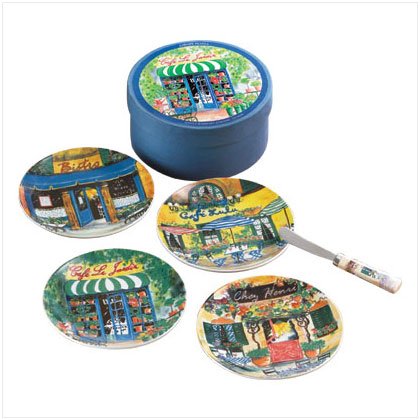 French Cafe Canape Plates - D