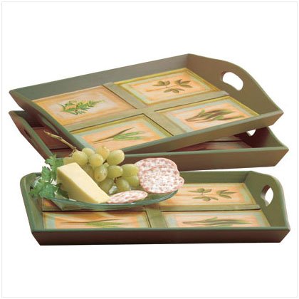Garden Design Serving Trays - D